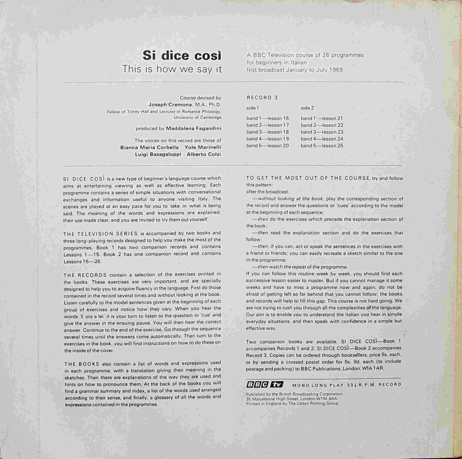 Back cover of OP 131/132